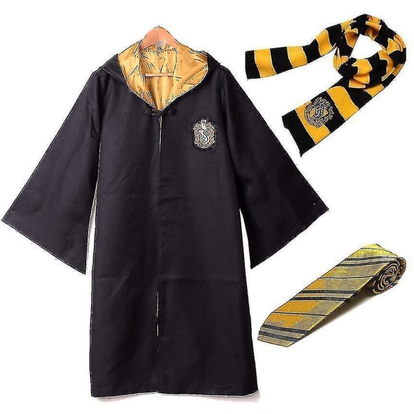 Harry Potter Gryffindor Ravenclaw Slytherin Robe Kappa Slips Kostume Halstørklæde Hufflepuff Aldult M