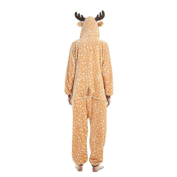 Christmas Deer Onesie Animal Pyjamas Rådjurskostym för Halloween 130CM