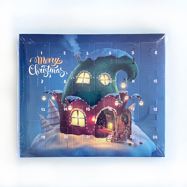 Jul Advent 2 Kalender Nedräkning presentförpackning Armband Jul DIY pärlarmbandskostym .C 4 20*17*1.3cm