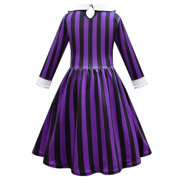 Wednesday Addams Kostyme Enid Sinclair Kjole For Jenter Halloween Karneval Fest Cosplay Z -a Purple 150cm