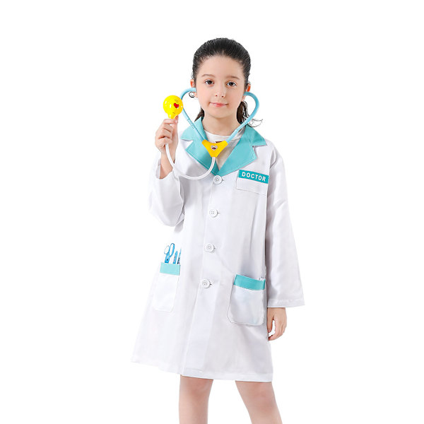Mub- Child Role Play Doctor Costumes Halloween Pretend Play Doctor Coat Dress Up Costume for Boys and Girls K-0063 Free 3-8 years