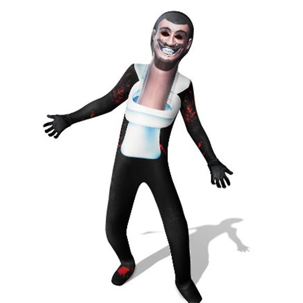 Lasten Skibidi WC-asu pojille TV-mies Kameramies Speakerman Halloween Bodysuit Cosplay-mekko -a D 4-5 Years