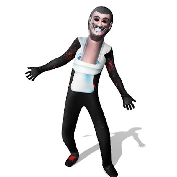 Lasten Skibidi WC-asu pojille TV-mies Kameramies Speakerman Halloween Bodysuit Cosplay-mekko -a D 7-8 Years