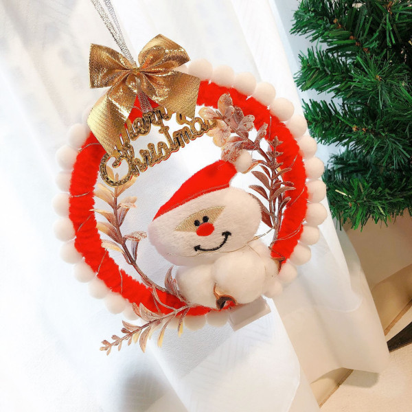 Mub- Joulun lahjat käsintehtyjä DIY lyhtyjen garland perhe ikkuna jouluauto koruja riipus Christmas tree wreath