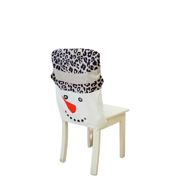 Mub- Julbordsstolöverdrag Tecknad dekoration tryckt julstolsöverdrag stolöverdrag snowman 51*49cm