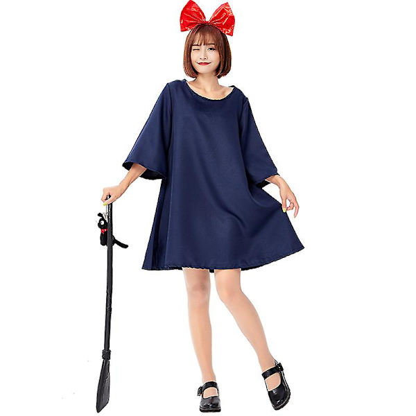 Japansk heks Otaku Kiki Cosplay kostyme voksen enkel japansk liten heks heks kjole -a 175cm