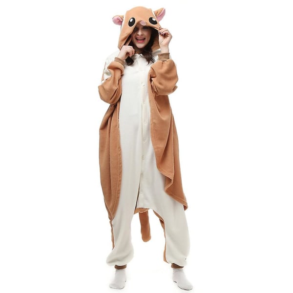 Flying Squirre Pajamas Cartoon Costume Jumpsuit Halloween Cosplay -a M
