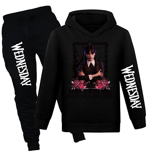 Mub - Wednesday Addams Hoodie Sweatshirt til børn black 110cm