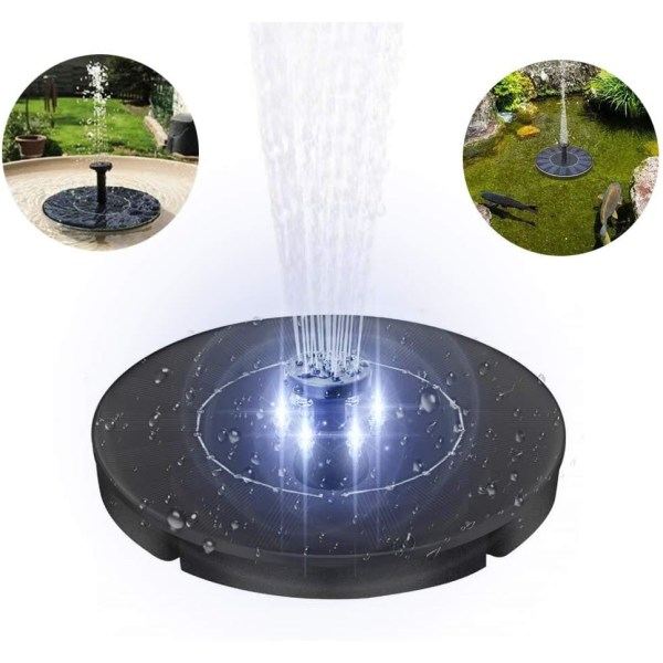 Solcelledrevet springvandspumpeopgradering 2,4W LED-lys Solcelledrevet SQBB