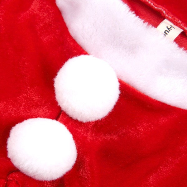 Barn- och damkläder i guld sammet Santa cos-kläder - su