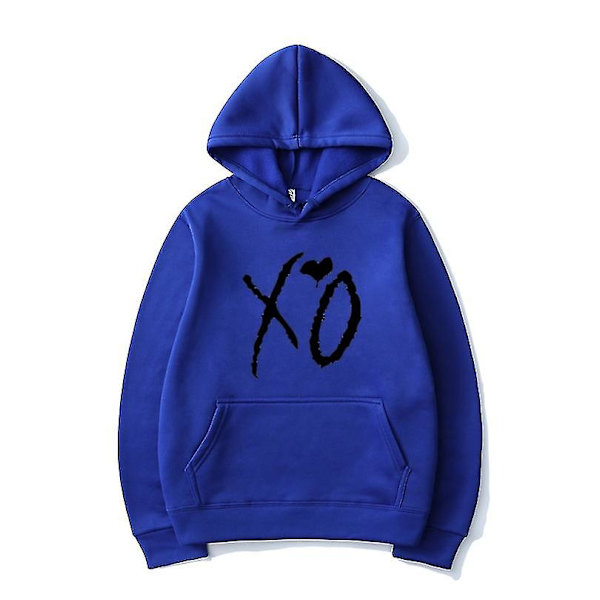 The Weeknd Printed hettegensere Xo ode Print Hetteskjorte Herrer Kvinner Harajuku Hip Hop Genser Hoodie Topper .i Blue 01 M