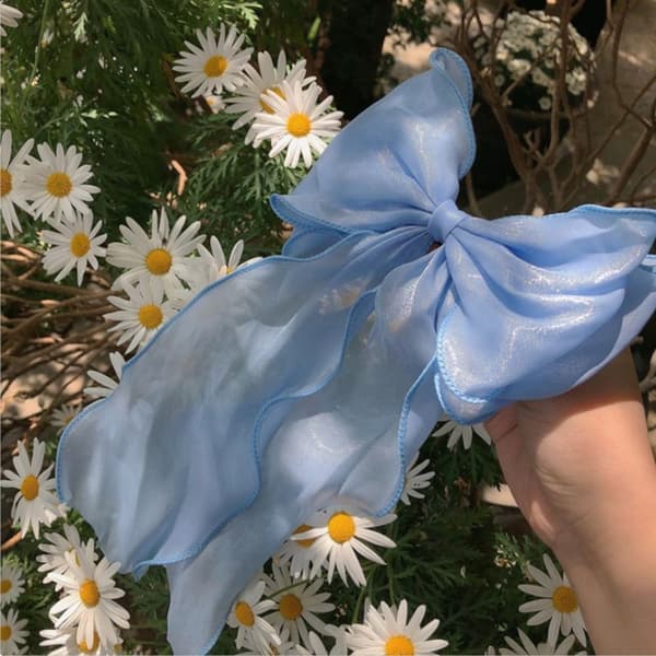 2ST Satin Bowknot HÃ¥rnÃ¥lar Band Rosett HÃ¥rklÃ¤mmor BLÃ… -i Blue