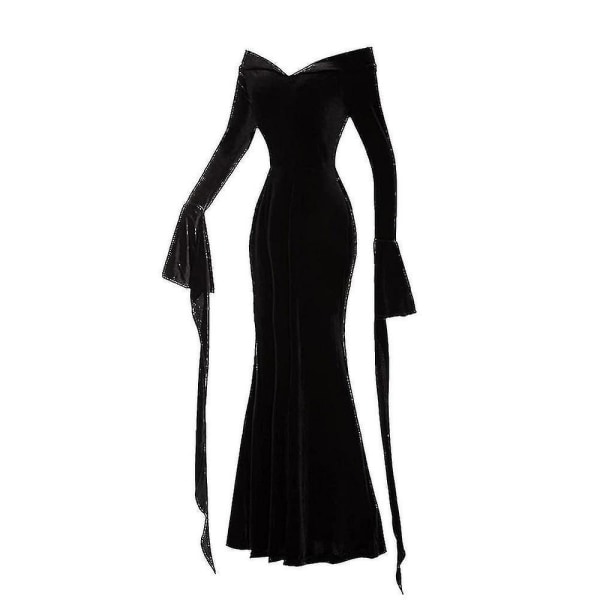 Morticia-asu, mekko naisille, Halloween-asut, cosplay -a XL