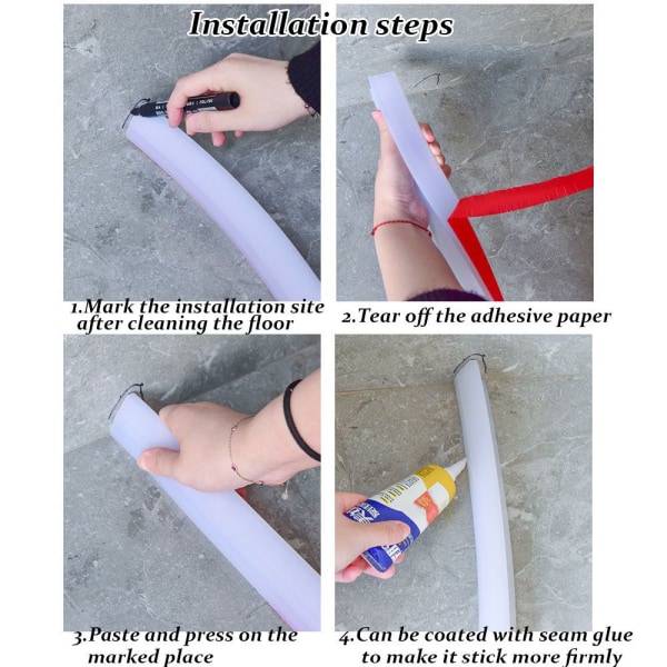 Vandprop Vandstopper Strimmel HVID 150CM -i White 150cm