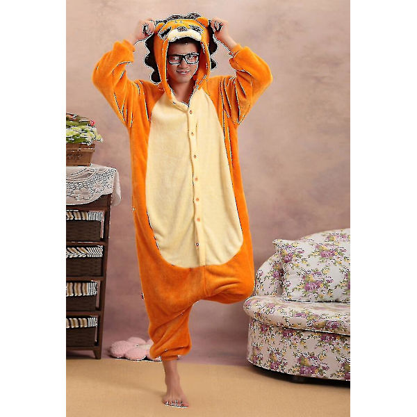 Halloween Unisex Onesie Kigurumi Fancy Dress Kostyme Genser Pyjamas Nattøy-9-1 Lion M for 160-170cm