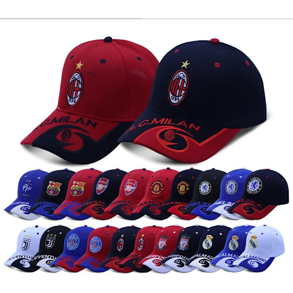 Xbi- Football club Real Madrid,,Arsenal, Liverpool Champions League baseball cap fan hat Arsenal - Black