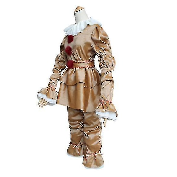 Clown Back To The Soul Cos Dragt Pennywise Cosplay Halloween Kostume -a gold L