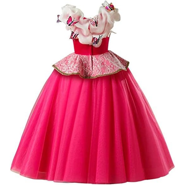 Elegantti Ruusunen Prinsessamekko naamiaisasu .4 pink 110