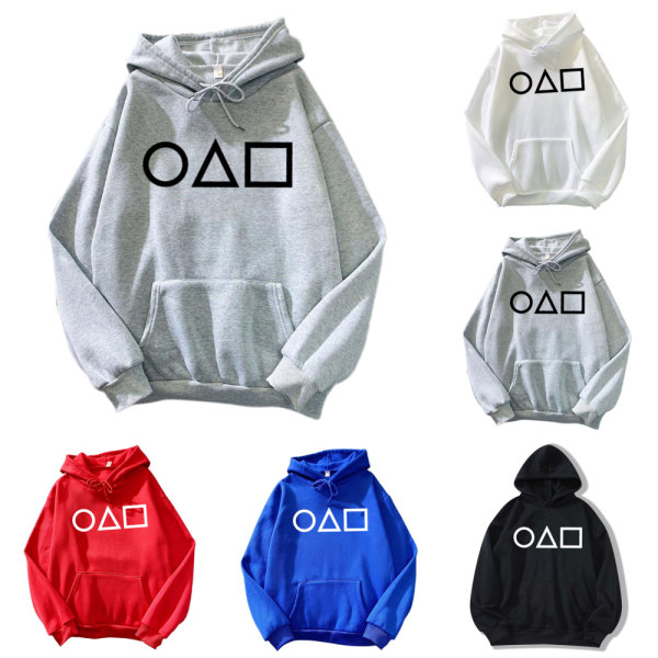 Squid Game Hoodie - Vintervarm damptrøje Casual Hood Top . blue L
