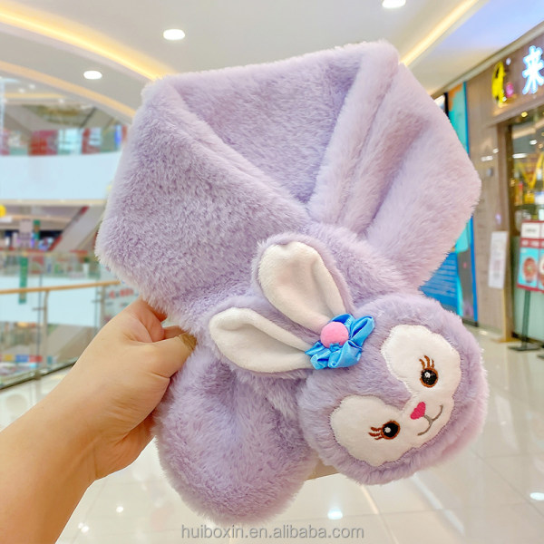 Mub- Wholesale 2022 Lovely Winter Children's Warm Scarf Cartoon Anime Cute Dog Melody Kitty Rabbit Hair Kids' Girls Neck Scarf 26