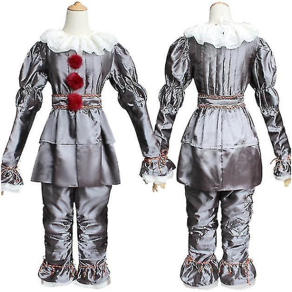 Klovn Tilbage Til Sjælen Cos Dragt Pennywise Cosplay Halloween Kostume -a silver S
