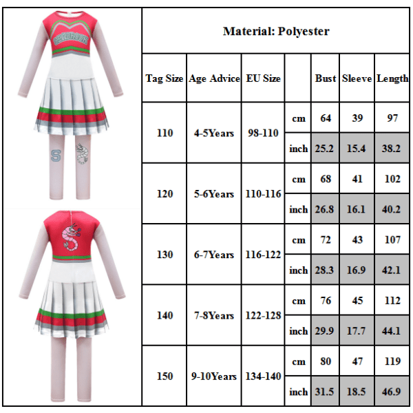 Halloween-tyttöjen anime-cosplay-asu Zombie College 2cos 110cm