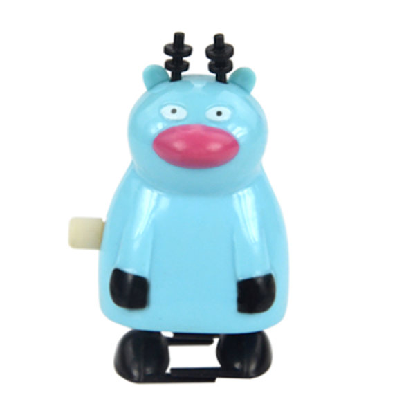 Xbi- Söt slingrande urverk bobblehead walking leksak julklappar Urverk gående blå älg