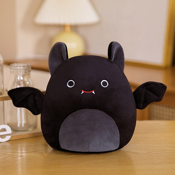 Mub- Plysch squishmallow dinosaurie leksak docka barn semester födelsedagspresent Black bats