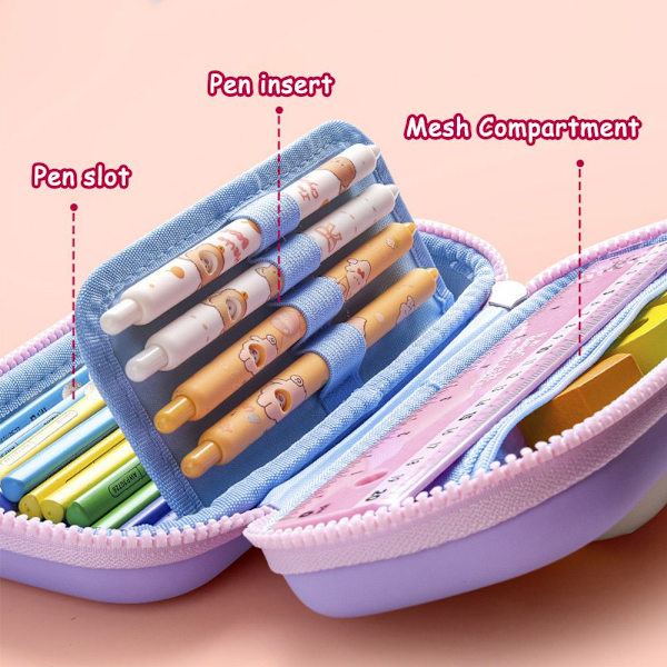 Kannettavat Kawaii Decompression School penaalit PUDDING BEAR -i