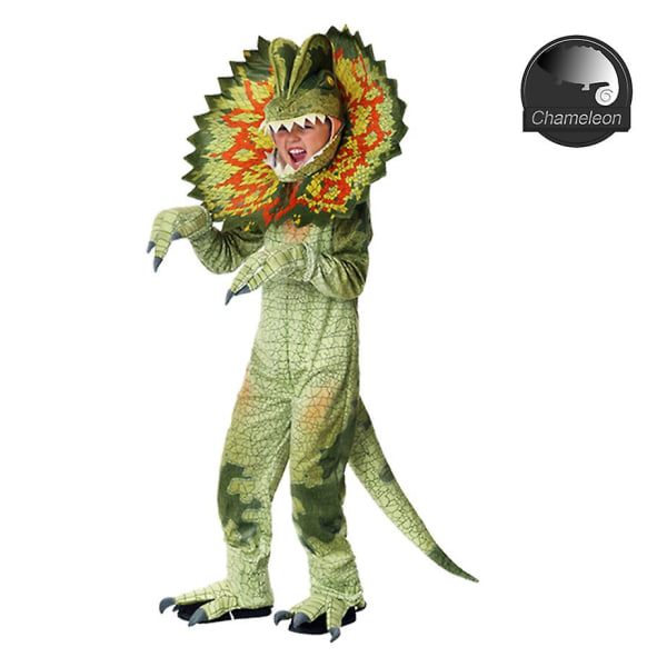 Småbørns Barn Hest Kanin Hund Løve Tiger Dinosaur Kostumer Drenge Piger Lam Får Tegneserie Dyr Jumpsuits Halloween Purim dinosaur-03 L