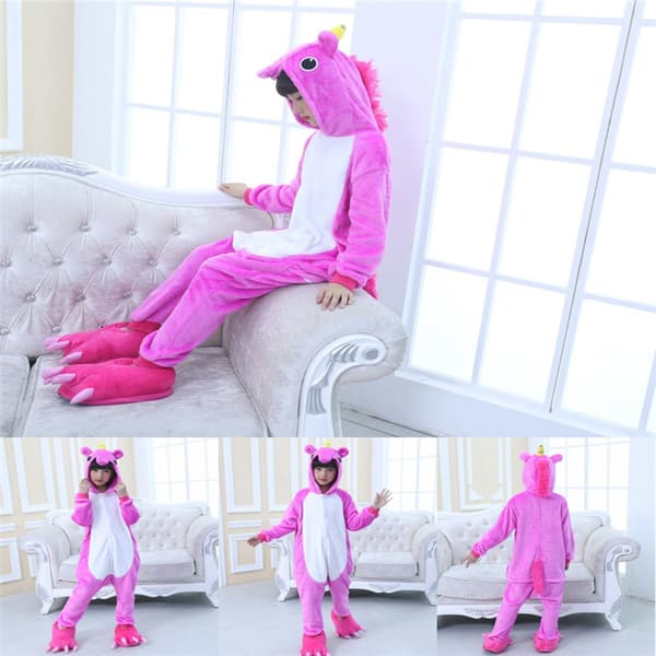 Unicorn Robe Kids Rompers Sovkläder   cm . rainbow 130