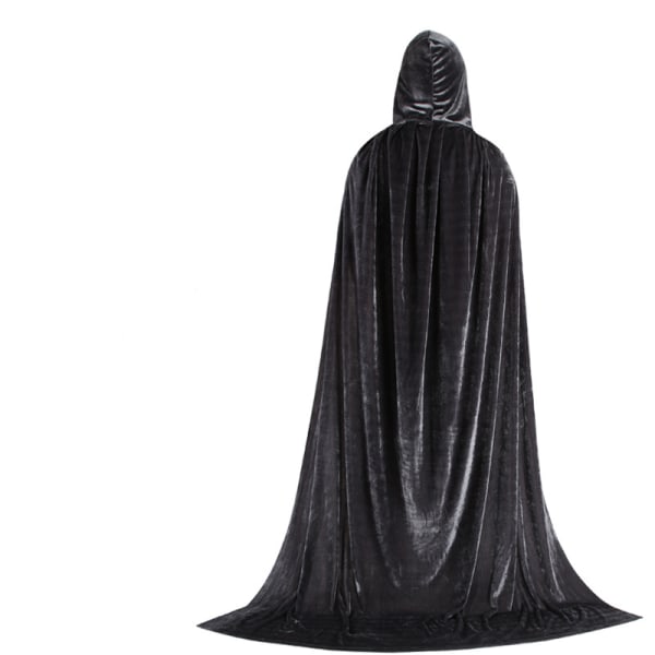 Mub- Factory OEM Customized Cosplay Hooded Cloak Long Velvet Cape Vampire Halloween Costume 1 150cm