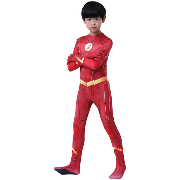 Mub- Halloween barnekostyme superhelt Cosplay-drakt Zentai Onesie-antrekk Heldrakt for gutter -a Flash 1 150cm