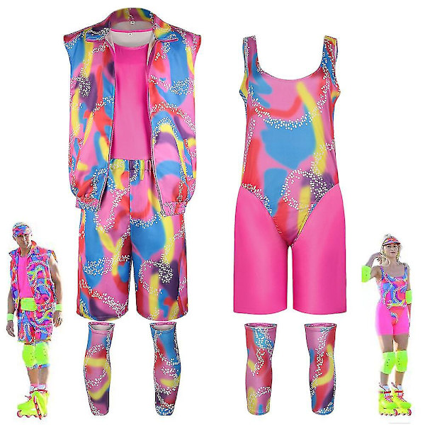 Brand New Barbie Men's And Women's Sportswear Suit   Halloween Costume -a man XL