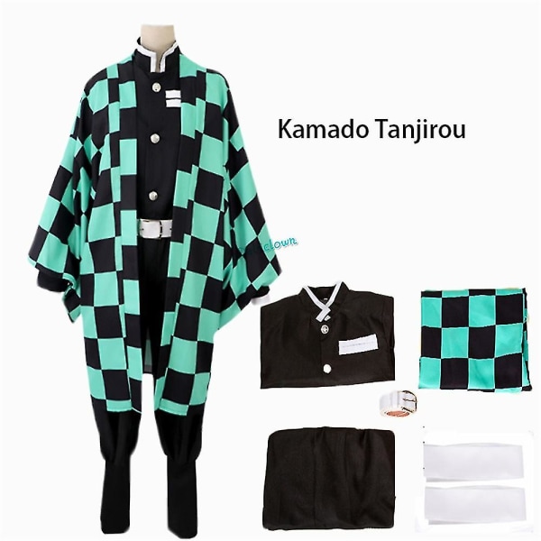 Anime Demon Slayer: Kimetsu No Yaiba Zenitsu Giyu Tanjirou Kamado Nezuko Cosplay Kvinder Børn Mænd Kimono Uniform Cosplay Kostume Høj Kvalitet -a Agatsuma Zenitsu Adult S