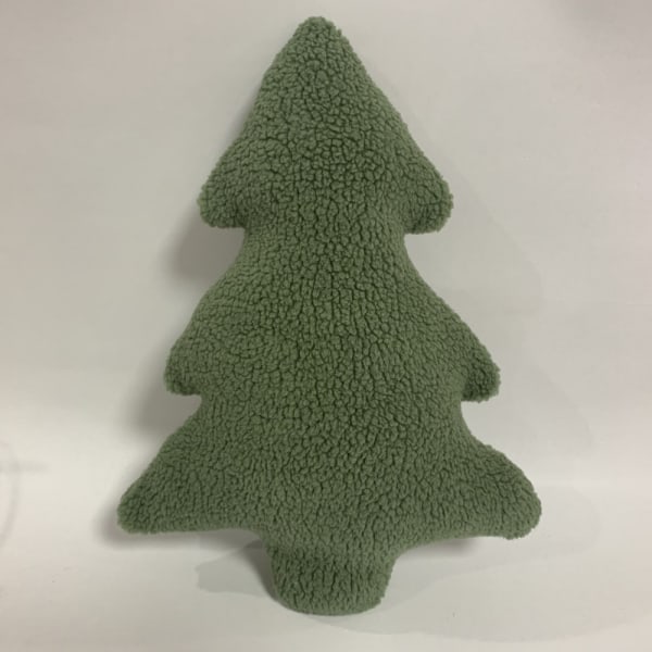 Mub- Jul Ny Plys Julgran Pude Peberkage Mand Godis Elg Pude Ferie Dekoration Green diamond-shaped Christmas tree 30*21cm