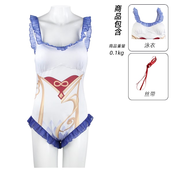 Mub- Genshin Impact Hu Tao Lisa Ms Hina Sangonomiya Kokomi Bikini Uimapuku Uima-asu Kesähaalarit Viitta Cosplay-asu Puku 6 M
