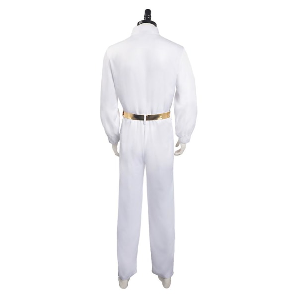 Movie Barbier Ken Cosplay Costume Men Jumpsuit Belt White Clothing Outfits For Adult Male Boy Halloween Carnival Role Play Suit -a Male L
