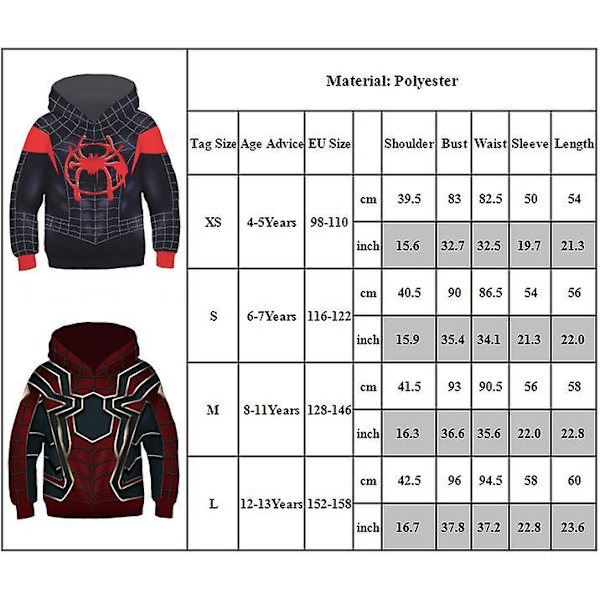 Spider-man: Into The Spider-verse Hupparit Gwen Venom Spiderman Paita Cosplay Lapset Pojat Tytöt Hupullinen Pusero Jumperit -a Gwen 4-5Years