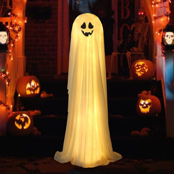 Mub- Halloween Decorations Outdoor, Spooky Ghost Halloween Decor with Light Strings Battery Operated  Ghost 3 85cm