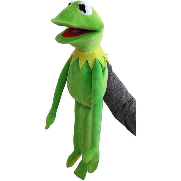 Kermit the Frog Puppet, 60 cm Frø Plyslegetøj, bløde bamselegetøj, Frø Hånddukke Gave til børn Baby xZ -i