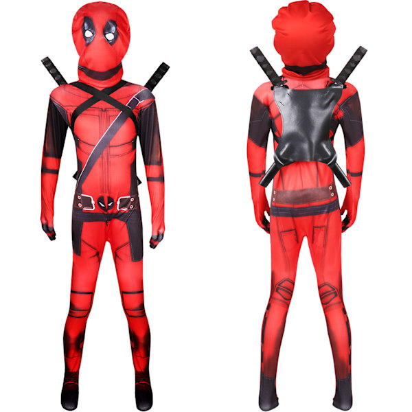 Deadpool Bodysuit Halloween Cosplay kostumer til børn Z Red L/130