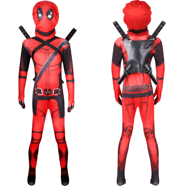 Deadpool Bodysuit Halloween Cosplay kostymer för barn Z Red L/130