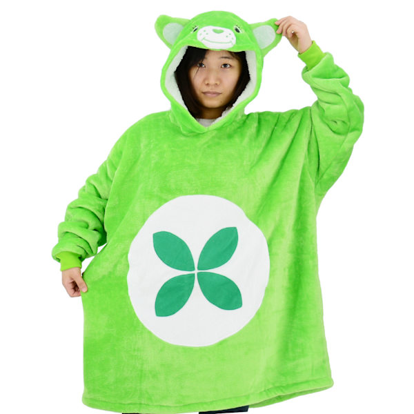 Mub- Piirretty sarjakuva pyjama pusero flanellipyjama syksy ja talvi flanellipeitto pusero huppari peitto Lucky Bear TV