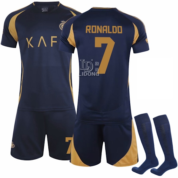 Xbi- 2425 Riyadh Seger borta ny nr 7 Ronaldo fotbollströja set Saudi United tröja #28