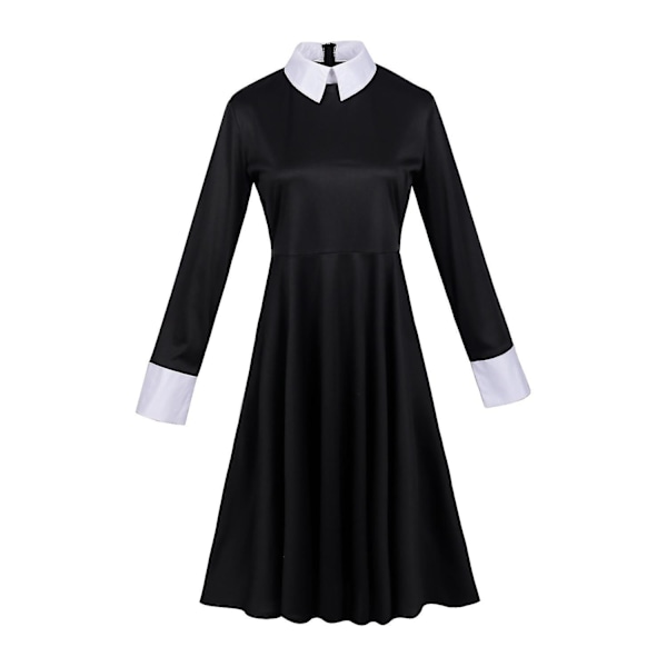 Onsdag Adams Kläder Familjen Addams Värdinnan Tess Cosplay Performance Dansklänning Kostym Cosplay Karneval Barn Vuxna Flickor Damer 4 kids 130