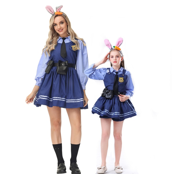 Mub- Sexy Halloween ature  Costume Bunny Family Character Costume Anime Cop Officer Costume Women M