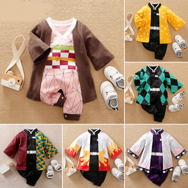 Mub- Custom kids cosplay clothing 0-1 year old baby one-piece Japanese anime cosplay baby clothes personality romper costume 028 66 size