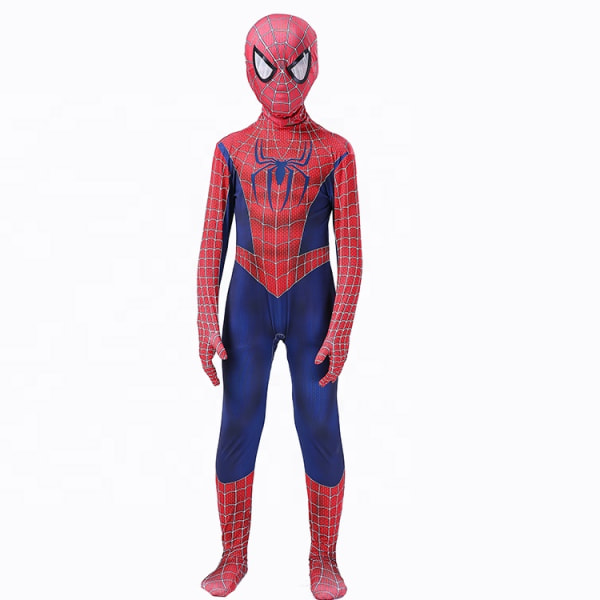 Mub- Halloween Zipper Sets TV&Movie Superhero Jumpsuit Performance Wear Spider-man Costume with Headgear jz837 130