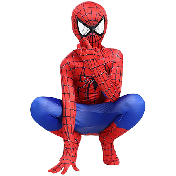 Spiderman Cosplay-drakt for barn - The Amazing Spider-man-kostyme - Zentai-heldrakt - Superheltdrakt for voksne og gutter -a Kids-S-110cm
